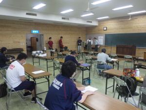 森林ボランティア体験会　講義の様子