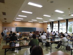 森林ボランティア体験会　講義の様子